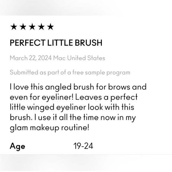 NWT Mac Cosmetics 208 Synthetic Angled Brow Brush Brand New Authentic NWT SEALED - Picture 9 of 11